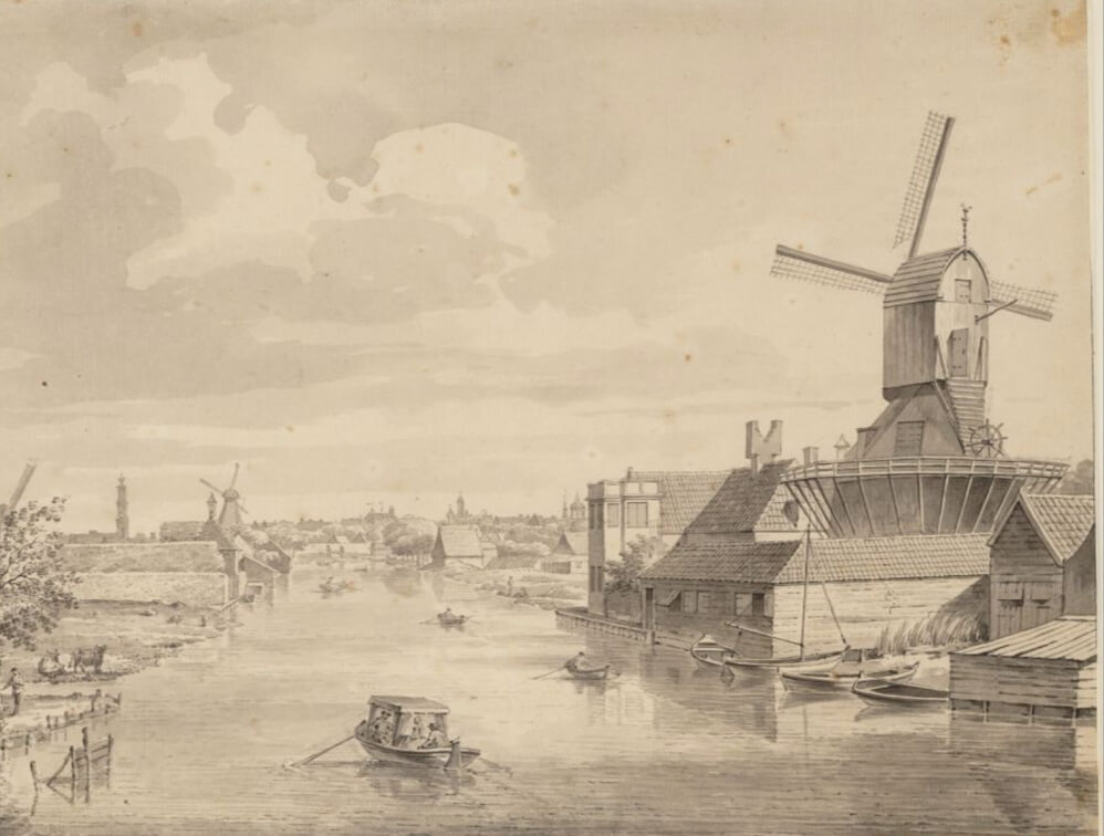 1663 - Molen 't Haantje gebouwd in Amsterdam